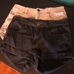 Bullhead Super Stretchy Shorts mid rise size 26 black and gray